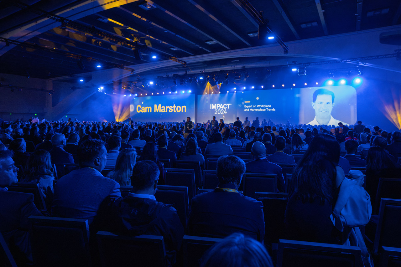 Cam Marston keynote to a large audience